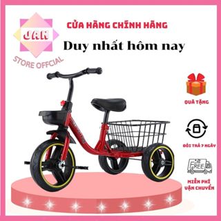  Xe đạp 3 bánh xe đạp trẻ em có giỏ đồ lớn đằng sau đủ màu cho bé 