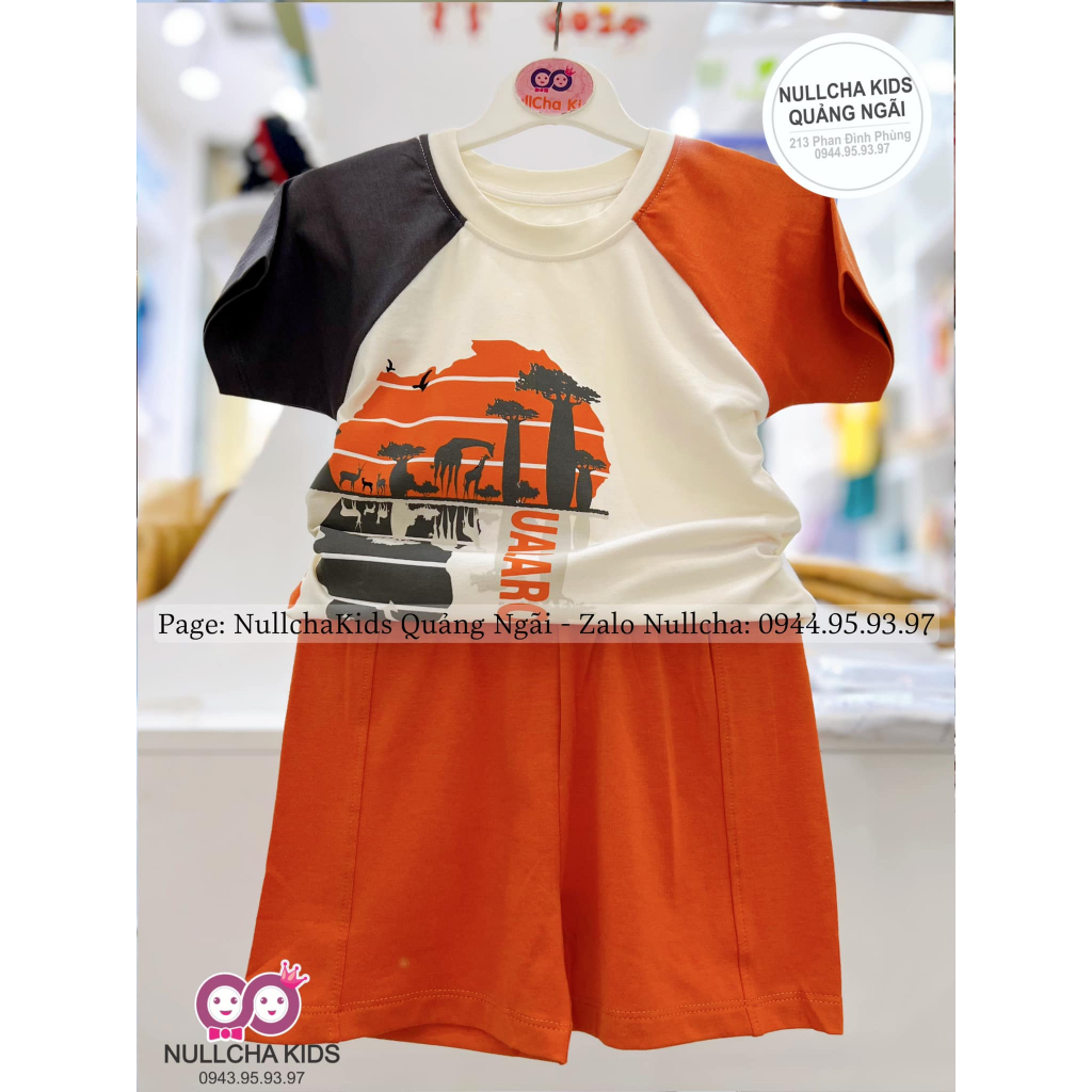 Bộ cộc tay Ualagoro chất petti cho bé trai, bé gái