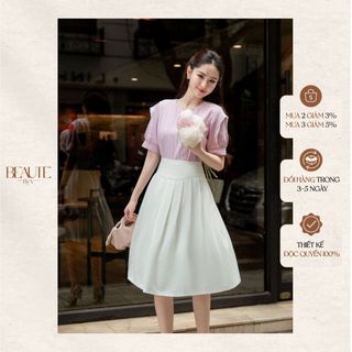 Beautebyv - chân váy xếp ly sanley