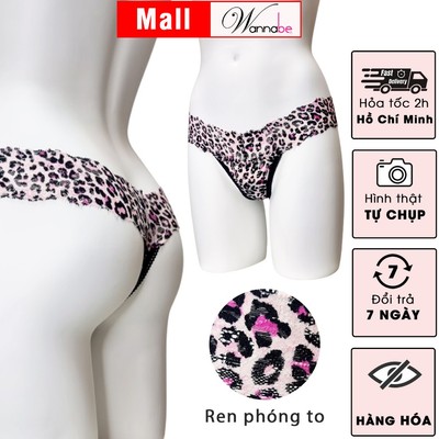 Quần lót nữ ren WANNABE quần chíp sexy thong T-back lọt khe gợi cảm trong suốt quyến rũ QLR01