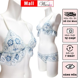 Bộ nội y WANNABE BOR12 áo brallet phối quần đồng bộ ren xuyên thấu khiến chàng phải luôn ngắm nhìn