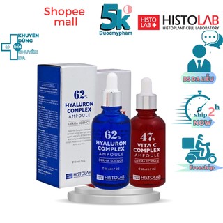 Tinh Chất Histolab 62% và Vita C 47%- Cấp Ẩm, Phục Hồi, Dưỡng Trắng Da (50ml)