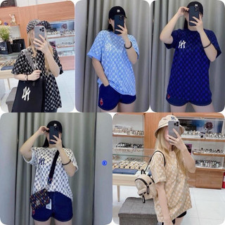 Áo thun phông Cotton Mlb, logo NY thêu, màu sắc trẻ trung, cổ tròn tay ngắn, form Bacsi