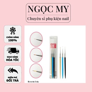 Bộ Cọ nét vẽ nail 3 cây