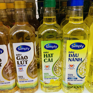 Dầu ăn simply đậu nành/hạt cải/dầu gạo 1 lít ...