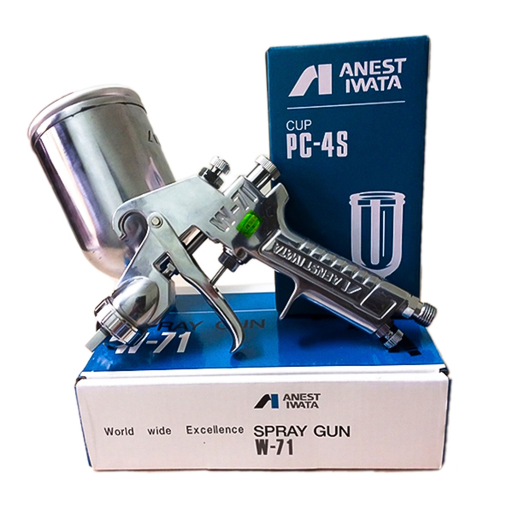 Súng phun sơn W71 IWATA, bec 1.3, cốc iwata 400ml