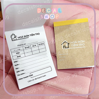 Hoá đơn tiền trọ - cuốn 50 tờ giấy 80gsm