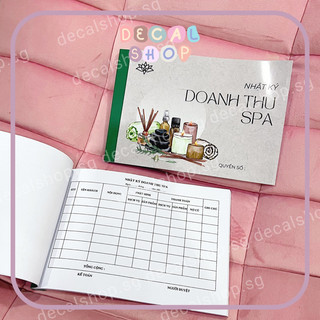 Sổ nhật ký doanh thu spa - cuốn 50 tờ giấy 80gsm