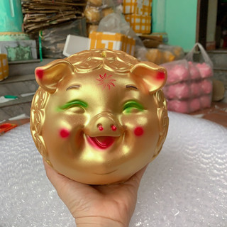 Lợn đất,heo đất ống heo tiết kiệm heo híp tiền vàng size nhỏ / heo đất nhà tôm