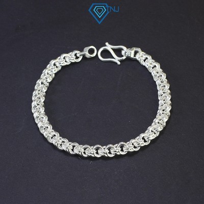 Lắc tay bạc mắt xích nam cao cấp bản 6.0mm độc đáo, cá tính LTA0137 - Trang Sức TNJ