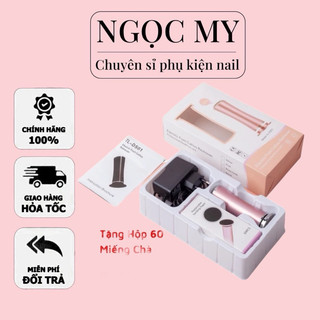 Máy Chà Gót Chân, Tẩy tế bào chết cho Tiệm Nail, Cá Nhân tại nhà - Tặng kèm 60 miếng chà