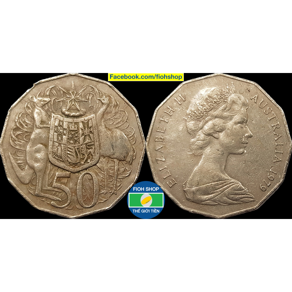 Đồng xu 50 Cents Úc (Australia) 1969-1984