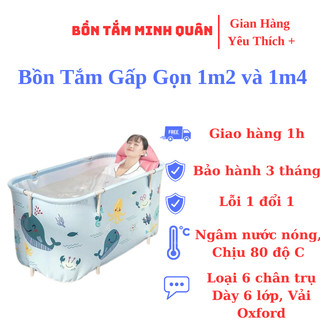 Bồn tắm,bể bơi gấp gọn Minh Quân 1.2m gấp gọn giữ nhiệt cho gia đình