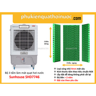 Bộ 3 tấm làm mát quạt điều hòa sunhouse shd 7746