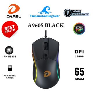 Chuột Gaming DareU A960 Black/ DareU A960s Black (Ultra Light/ LED RGB)
