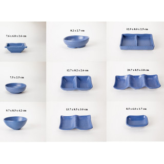 Chén đựng nước chấm,gia vị nhựa Melamine nhám xanh dương