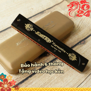 🎵Kèn Harmonica 22 lỗ 🎶 Tremolo Easttop T22K - Màu Đen