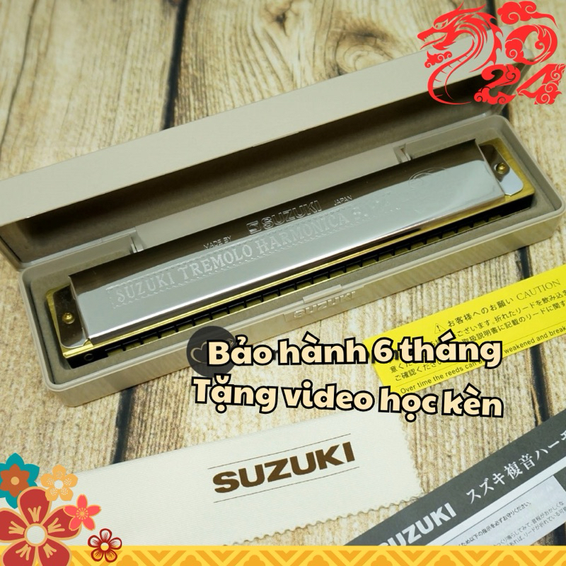 🎶 Kèn Harmonica 24 lỗ 🎵 Hàng Nhật Suzuki Tremolo 2-Timer SU-24 chính hãng