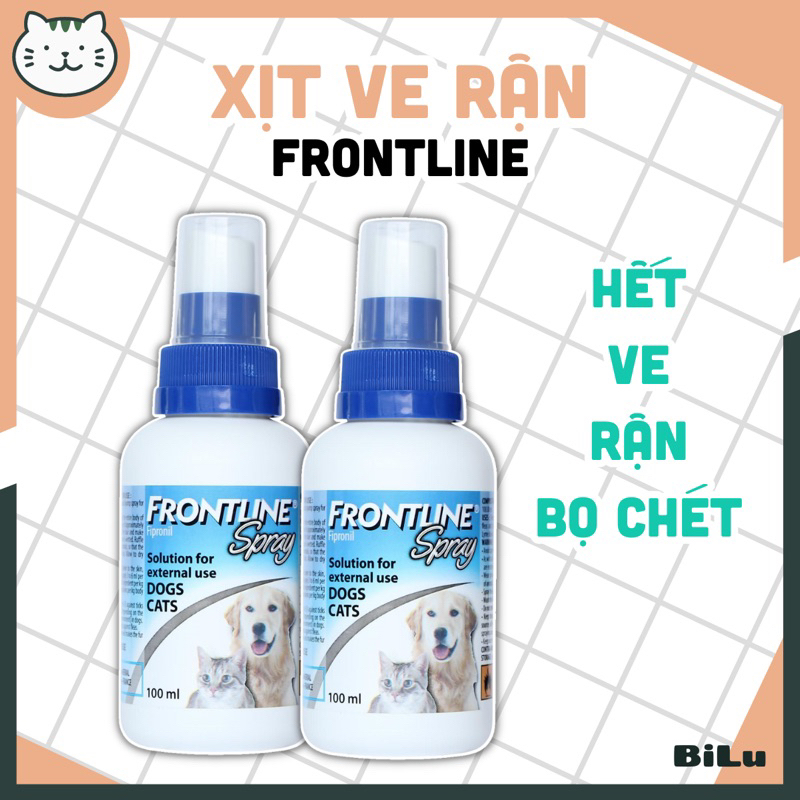 Xịt Frontline Spray sạch ve rận bọ chét cho chó mèo mọi lứa tuổi
