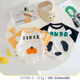 Bộ đồ body suit đáng yêu tiger panda cho mùa hè 2024 đáng yêu bé từ 5-12kg, TUTI134