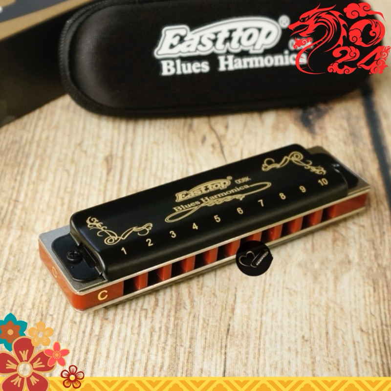 🎶 Kèn Harmonica 10 lỗ 🎶 Diatonic Easttop T008K màu đen