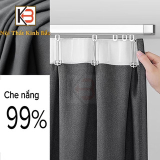 Rèm cửa vải thô may móc treo,Rèm cửa dệt 5 lớp cản nắng