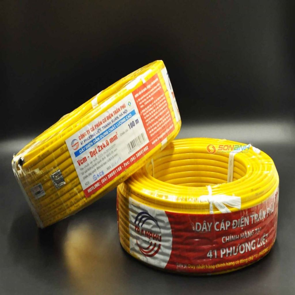 Dây đôi dẹt 2x4 Trần phú (giá 1 mét)