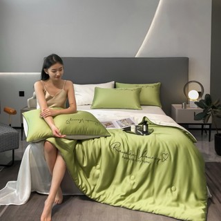 Bộ chăn ga gối Phi Lụa RuyiHome cao cấp, bộ ga giường lụa 4 món