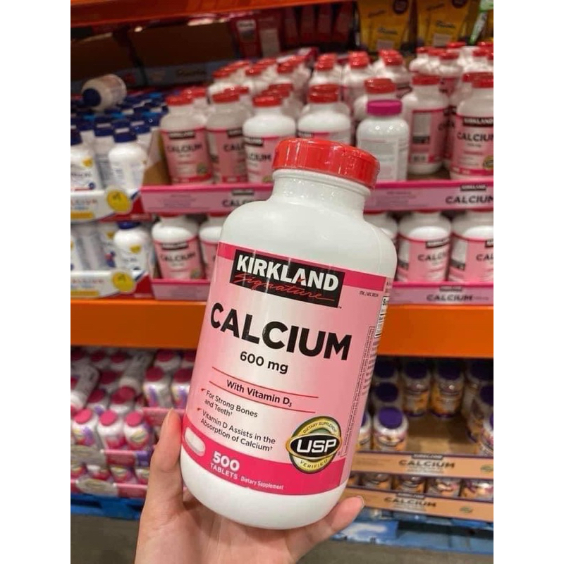 Viên uống Canxi Kirkland Calcium 600mg + Vitamin D3 500v
