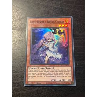Lá bài thẻ bài Yugioh Ghost Reaper & Winter Cherries – Super Rare - Tặng bọc bài nhựa bảo quản