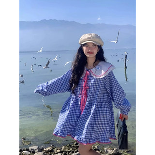 Đầm babydoll kẻ caro dễ thương
