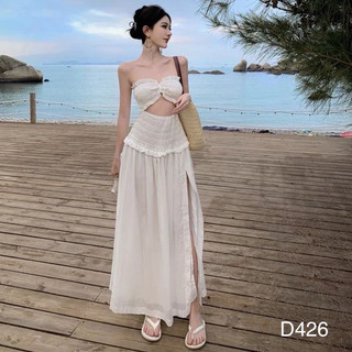 Đầm maxi khoét eo, đi biển siêu xinh sang chảnh _d426