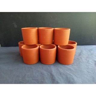Chậu đất nung trụ 10×10 trồng sen đá xương rồng