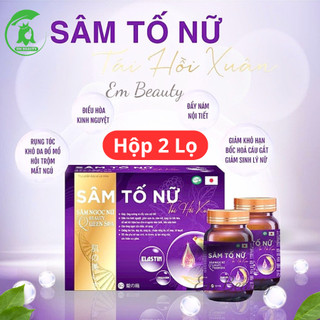 Sâm tố nữ, Sâm ngọc nữ làm đẹp da, cải thiện nội tiết tố, Hộp 2 Lọ