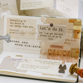 Junarystudio - Set 10 tờ giấy nền đơn giản trang trí sổ tay cổ điển vintage journal