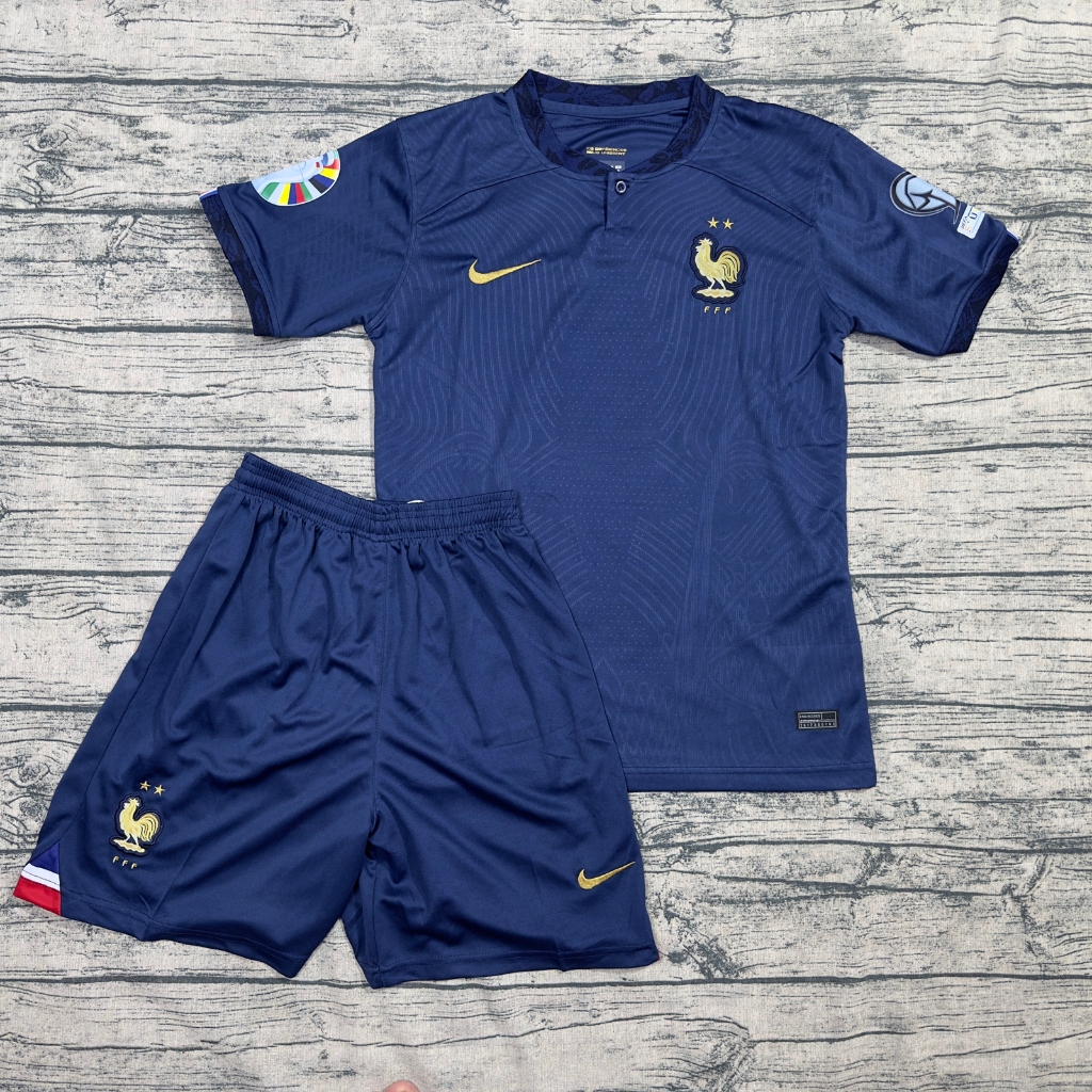 QUẦN ÁO BÓNG ĐÁ ĐỘI TUYỂN PHÁP-BẢN EURO 2024-VẢI GAI THÁI CAO CẤP