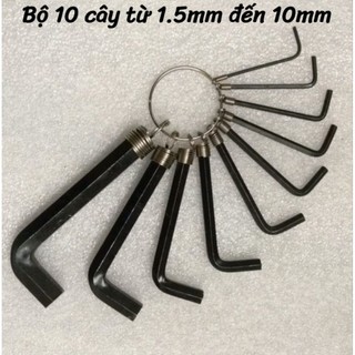 Bộ lục giác đen 10 cây