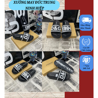 Dép đôn chề thời trang họa tiết logo đôn chề & ga ba na ở quoai dép