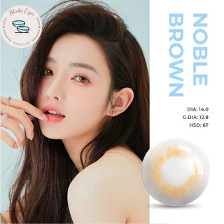 Lens Mắt Kính Áp Tròng YOUNGONE Nob Brown ( 0-8 diop ) Có Độ Cận Hàn Quốc