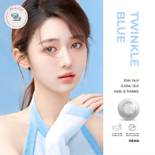 Kính Áp Tròng YOUNG ONE xanh dương Blinks Twinkle blue ( 0 đến 8 độ)