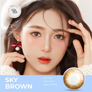 Kính Áp Tròng YOUNG ONE Hydrogel Silicone SKy Nâu LENS MẮT ( 0-8 độ ) - lens Hàn quốc