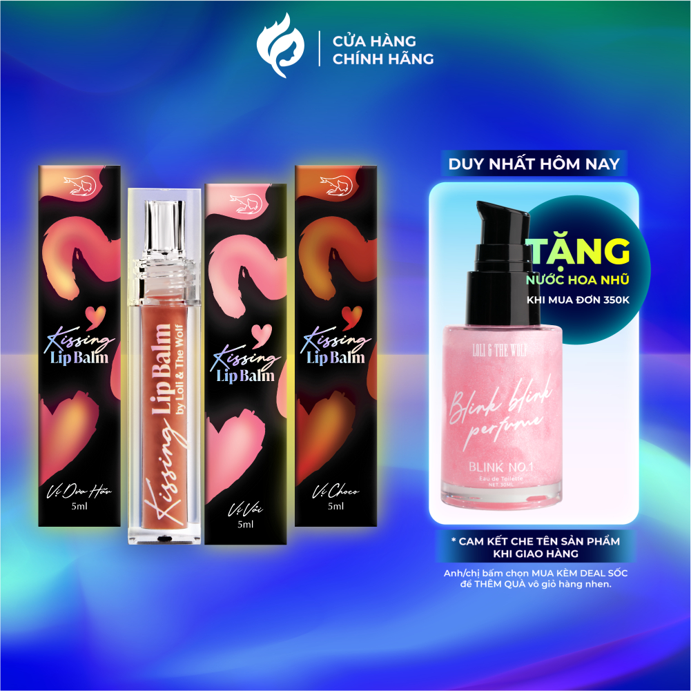 Son Dưỡng Hôn Kissing Lip Balm Loli & The Wolf On Mềm Môi Hương Kẹo Ngọt 5ml