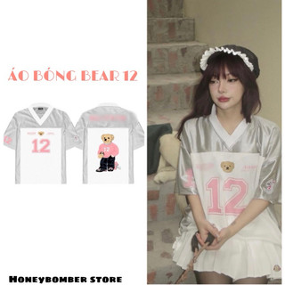 Áo Thun Thể Thao Bóng Bạc Gấu 12 🌸Áo Phông Tay Lỡ Form Rộng Unisex Sport🌸