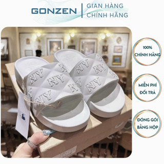 Dép Bánh Mì MLB NY Nam Nữ Mẫu Mới Đang Hót Hiện Nay, Dép Đúc Nguyên Khối Bản Đế Cao Chính Hãng_GONZEN