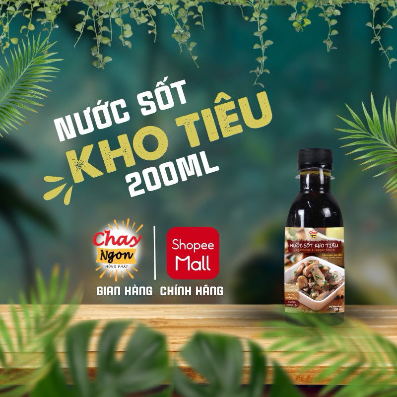 Nước Sốt Kho Tiêu Chay Ngon Chuẩn Vị Chai 200ml - Mini Vegetables & Pepper Sauce