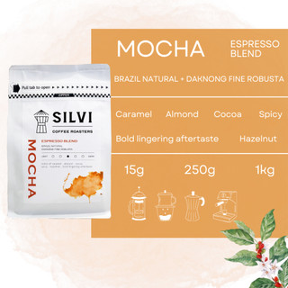 Cà phê nguyên chất - mocha blend - silvi coffee roasters