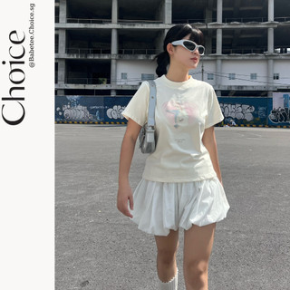 Áo thun babytee in thỏ sứ choice.sg cotton 100% babytee-top