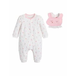 (Sz 70,80,90)-Set body+yếm cotton Moimoln