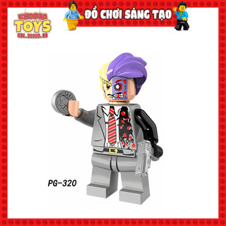 Xếp hình Minifigure DC Comics Nhân vật phản diện Two-Face - Đồ Chơi Lắp Ghép Sáng Tạo - POGO PG320