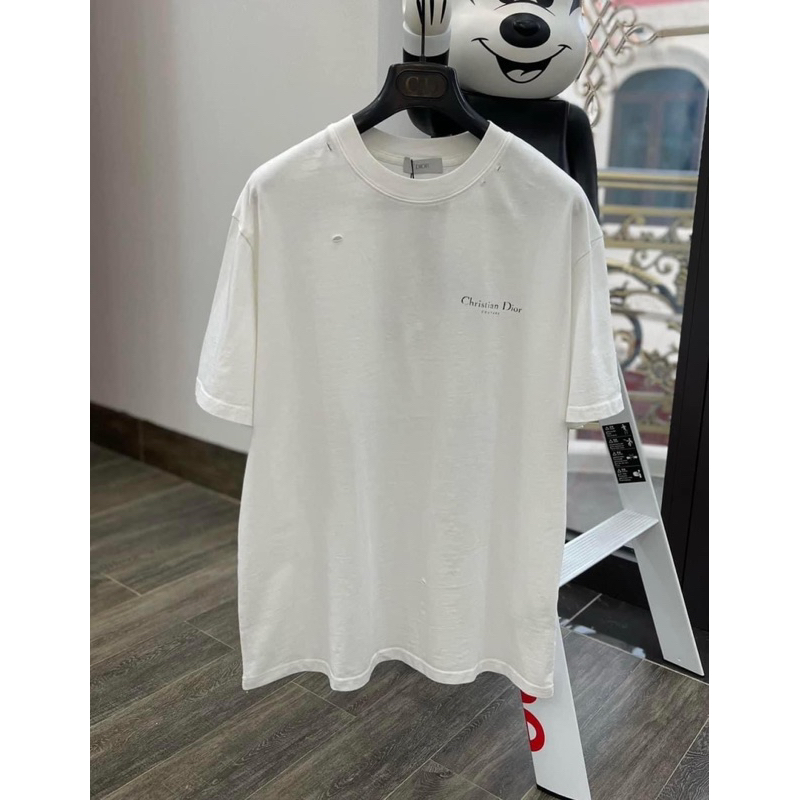 -T-Shirt Dior wash Rách Basic